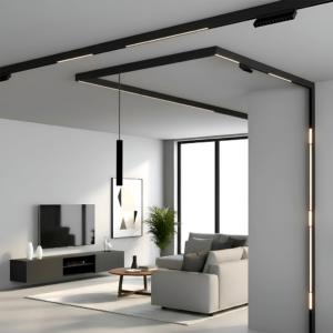 Surface Track Light – 1 Meter (Black/White)